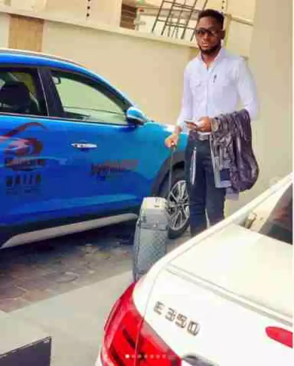 BBNaija! Miracle Shows Off His SUV Car In Dapper New Photos